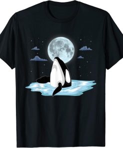 Animal Lover Killer Whale Ocean Animal Moonlight Orca T-Shirt