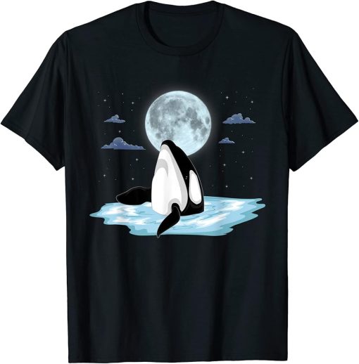 Animal Lover Killer Whale Ocean Animal Moonlight Orca T-Shirt