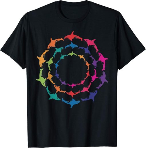 Colorful Orca Killer Whale Circles T-Shirt