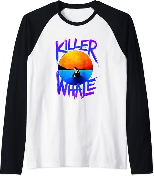 Killer Whale Killer Whale Orca Gift Raglan Baseball Tee