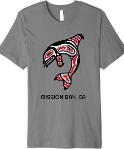 Native American Bay Mission California Orca Killer Whale Premium T-Shirt